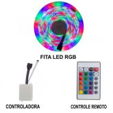 Fita Led 5050 Rgb Colorida 5M 16 Cores Luz Rolo + Controle