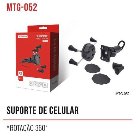 Suporte Para Moto Garra Metal Rotação 360 graus Tomate MTG-052