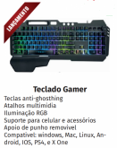 Teclado Gamer LED Rgb Semi Mecânico Metalizado Knup KP-TE105