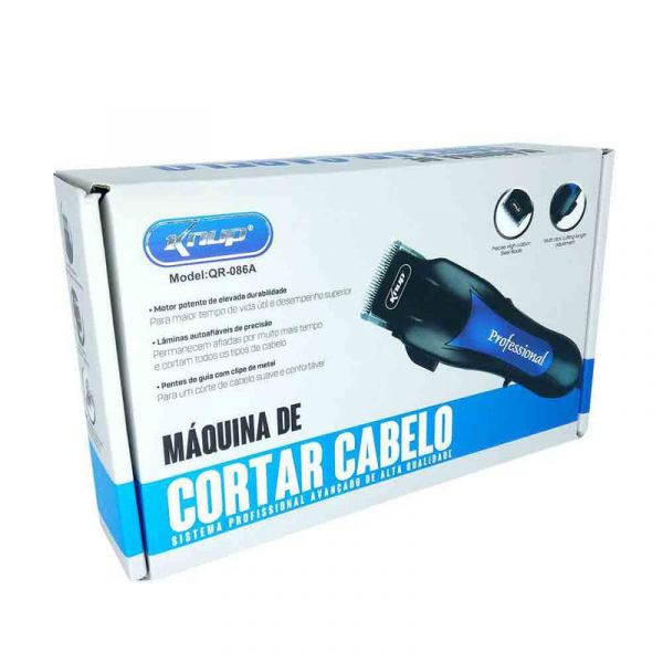 Máquina de cortar cabelo profissional 110V Com Fio Knup QR086A