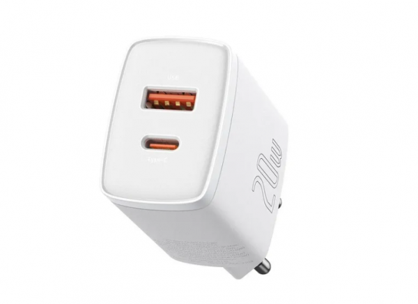 Fonte Carregador de Parede Compact Quick Charger USB+TYPE-C PD20W Baseus CCCP20UE / CCXJ000002