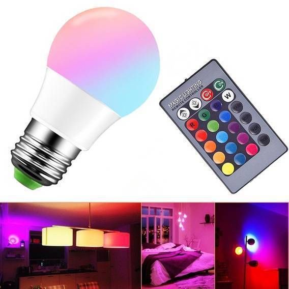 Lâmpada RGB Colorida (Troca de Cor) 7W Com Controle Luatek LK-RGB-7W