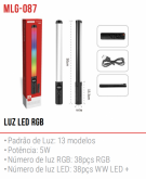 Luz de Led Preenchimento De Foto E Vídeo RGB 5W 16 modelos de luzes recarregável LOTUS LT-A520