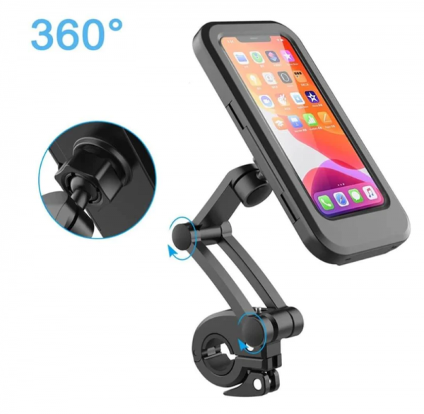 SUPORTE DE CELULAR ATÉ 6.50 POLEGADAS PROVA DA ÁGUA PARA MOTO BICICLETA TOMATE MTG-016D